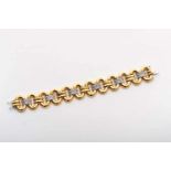 A Bracelet, 800/1000 bicolour gold, set with 72 brilliant cut diamonds with an approximate weight of