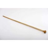 A Walking Stick, whale bone, Portuguese - Azores, 19th/20th C., minor defects- - -20.00 % buyer's