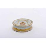 An Oval Salt Cellar, Chinese export porcelain, gilt decoration with the coat of arms of D. Rodrigo