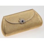 Gold, sapphire and diamond evening bag - oro giallo ed oro bianco 750/1000 -