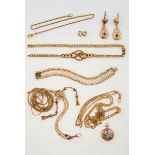 Group of gold jewellery - montature in oro 750/1000 e leghe metalliche -