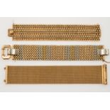 Three gold bracelets - oro giallo ed oro bianco 750/1000 -