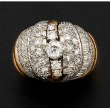 Diamond and gold ring - montatura in oro giallo ed oro bianco 750/1000 -