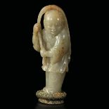 A jade and russet sculpture, China, Qing Dynasty - Qianlong period (1736-1796). H [...]