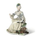 Rarissima figurina Nymphenburg, 1760 circa Modello di Franz Anton Bustelli, 1755-1756 [...]