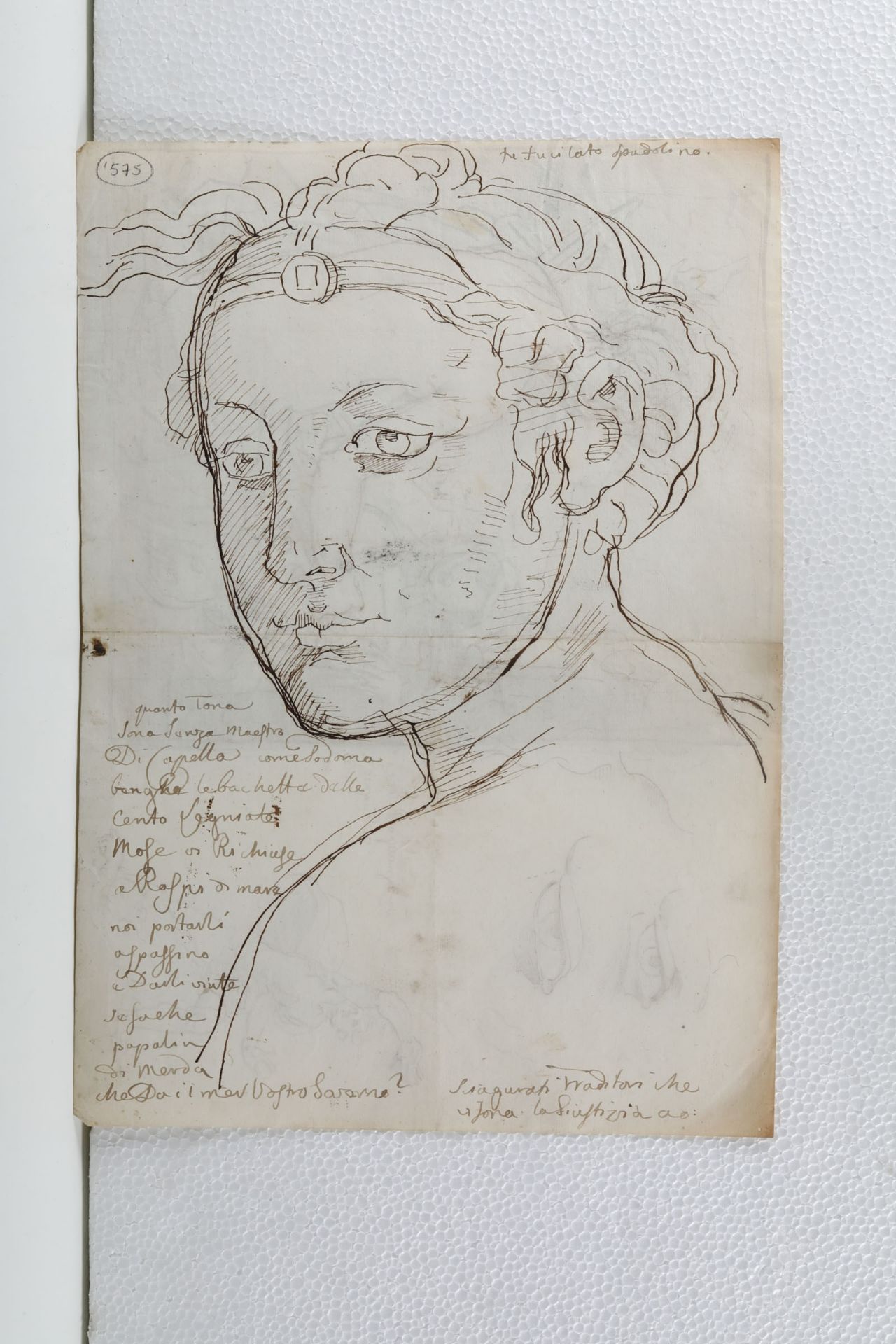 Fortunato Duranti (1787-1863), Studio per Giuditta e la testa di Oloferne e figura di [...] - Bild 2 aus 2