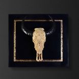 Bufalo skull, framed - cm 47,5x49 on a frame of cm 76,5x87 -