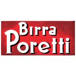 Anonimo, BIRRA PORETTI - Original enameled plate. Cm 31x50. One of the greatest beer [...]