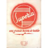 Anonimo, SUPERLA, UNA GRANDE MARCA IN RADIO - First edition lithographic poster, [...]