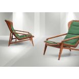 Gio Ponti, - Poltrona mod. 811 con struttura in legno e bande elastiche. [...]