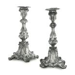 Two silver candle holders, Austria-Hungary, late 1800s - Chiselled silver. Apparently [...]