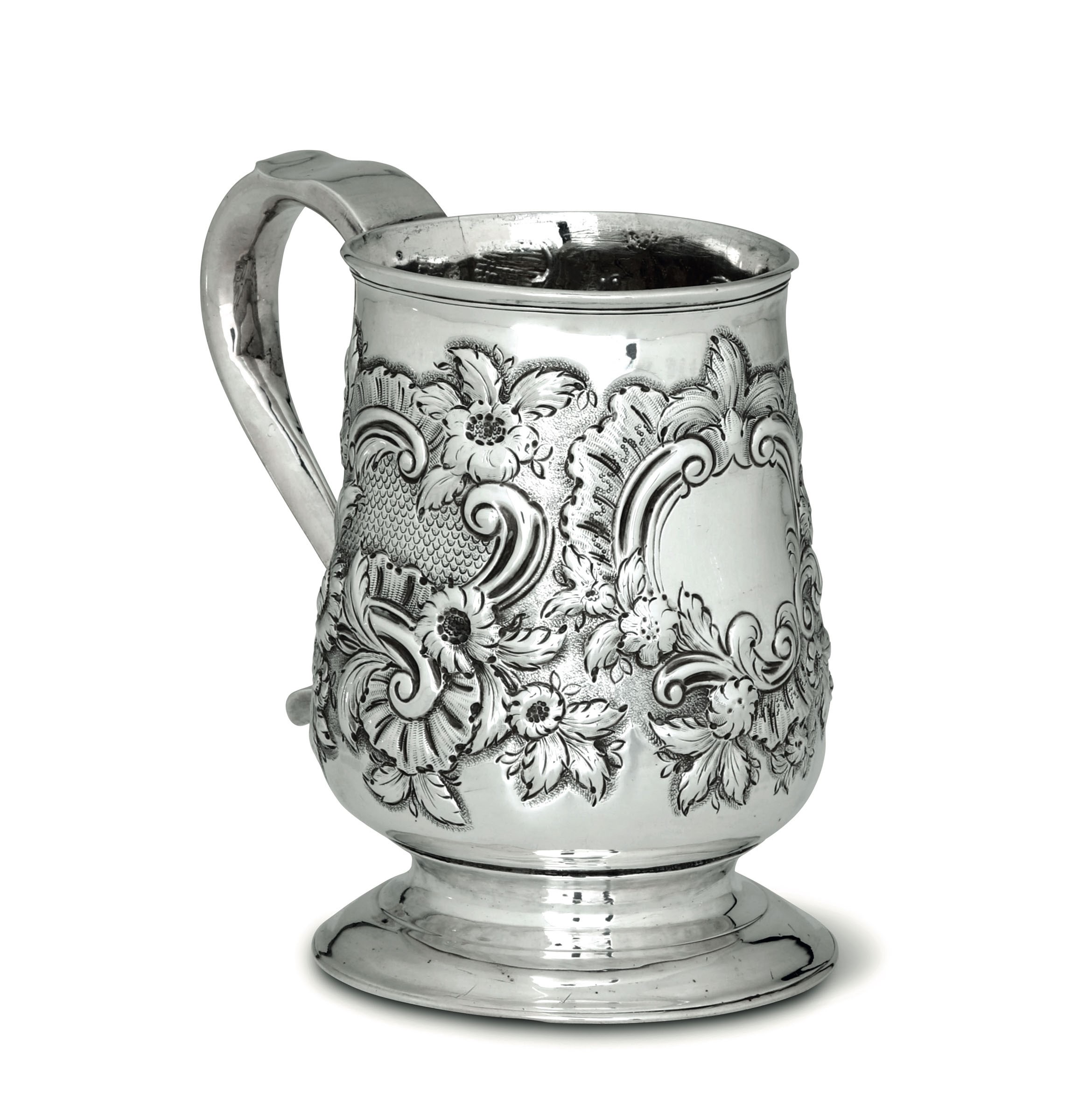 A silver tankard, Newcastle, 1801 - Silversmith Dorothy Langlands. 342gr, H 14cm -