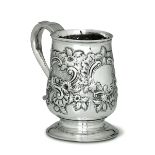 A silver tankard, Newcastle, 1801 - Silversmith Dorothy Langlands. 342gr, H 14cm -