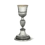 A silver goblet, Genoa, mid 1800s - Molten, embossed and chiselled silver, h cm 21.5, [...]