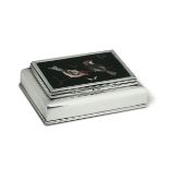 A silver box, Italy, second half 1800s - Florence (?). Hardstone plaquette on the [...]