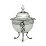 A silver sugar pot, Venice, 1800s - Molten, embossed and chiselled silver. Territory [...]