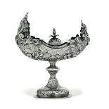 A silver incense boat, Genoa, 1778 - Embossed and chiselled silver. Torretta stamp, [...]