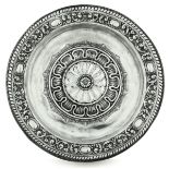 A silver plate, Turin, 1800s - Embossed and chiselled silver. Territory and guarantee [...]