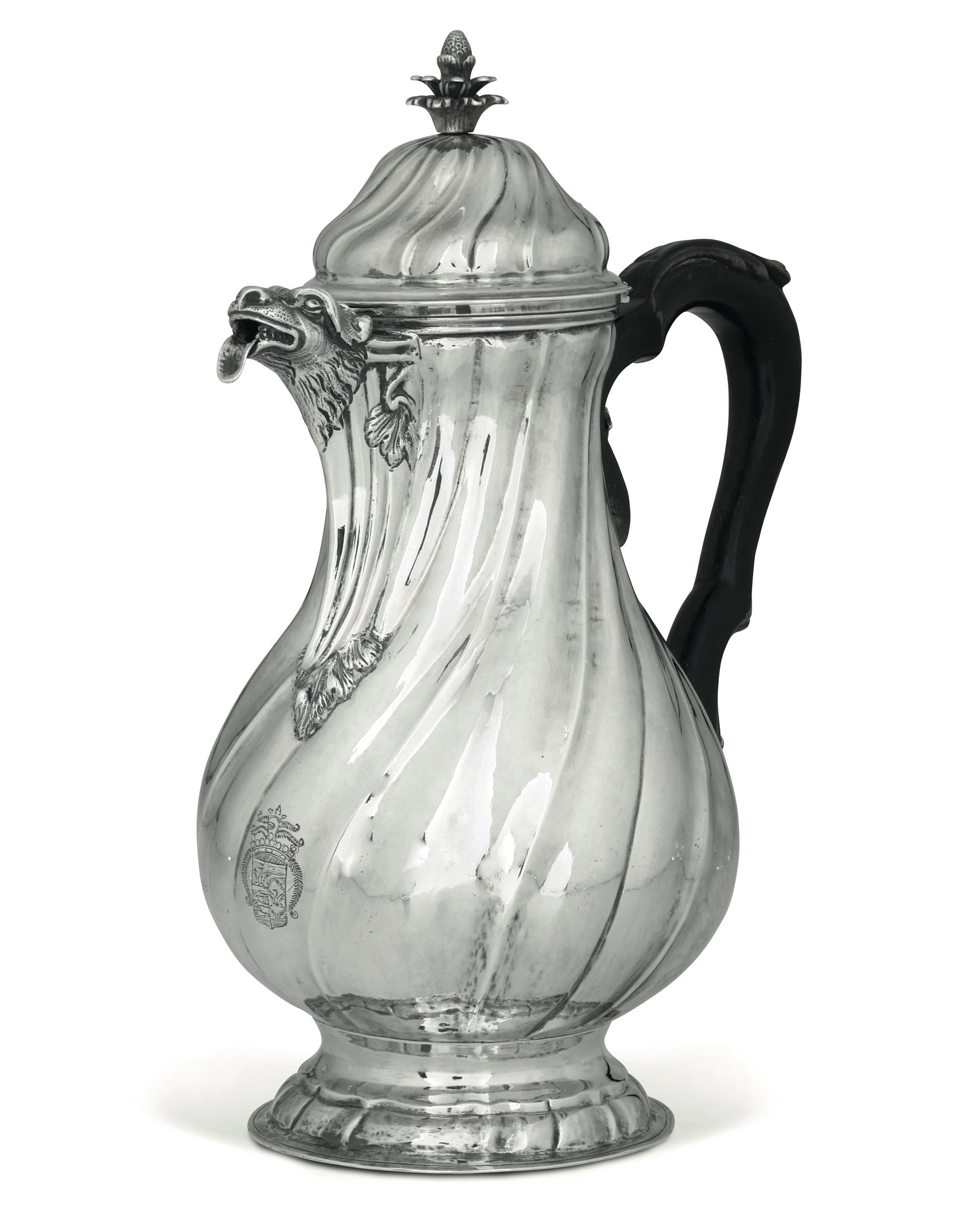 A silver coffee pot, Milan, 1780 ca. - Molten and embossed silver. Contardo [...]