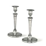 Two silver candle holders, Turin, 1700s - Molten, embossed and chiselled silver. Mark [...]