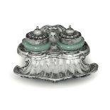 A silver inkwell, Italy, late 1800s - Molten, embossed and chiselled silver and [...]