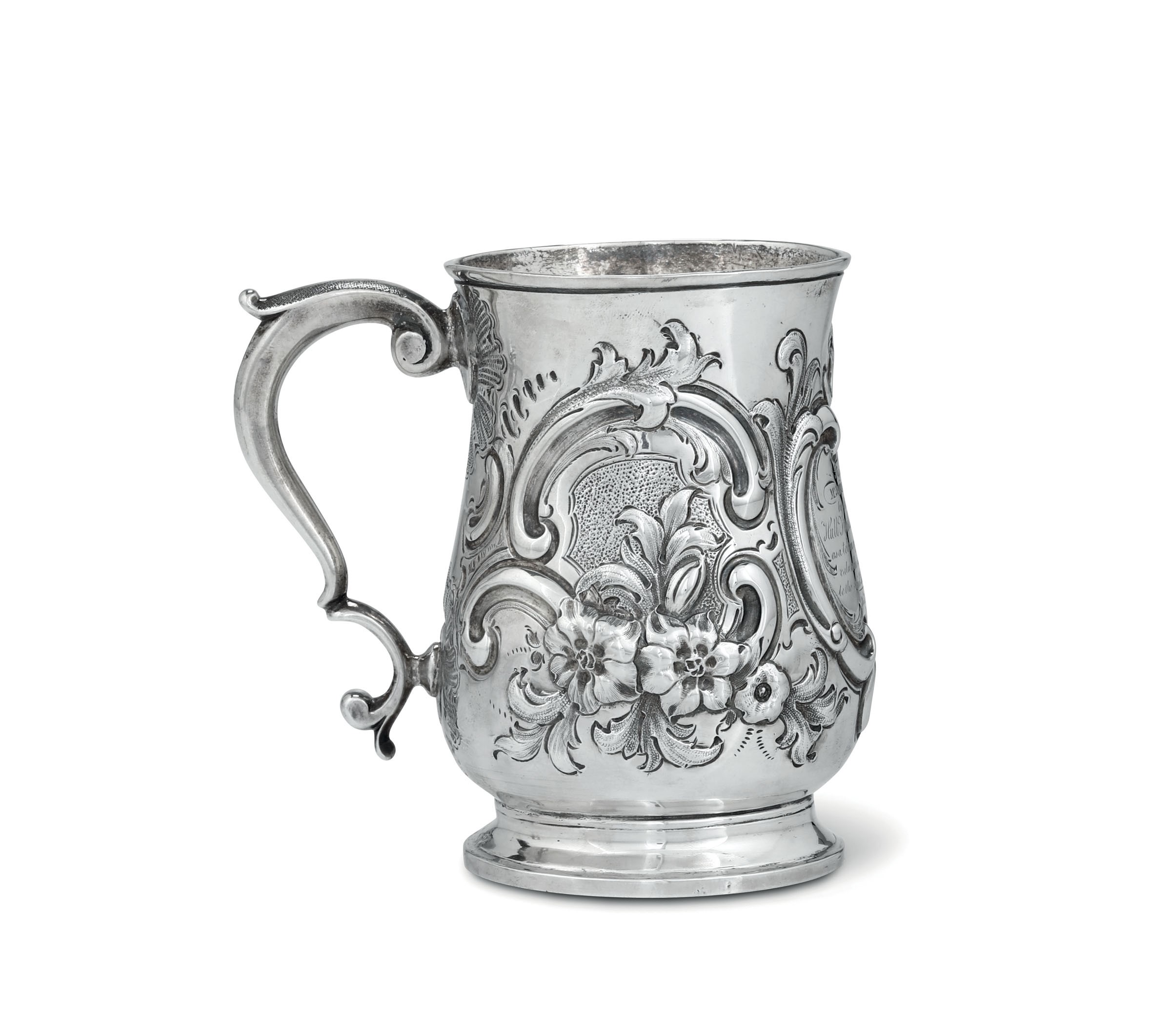 A silver tankard, London, 1758 - H 12.5cm, 290gr - - Image 3 of 4