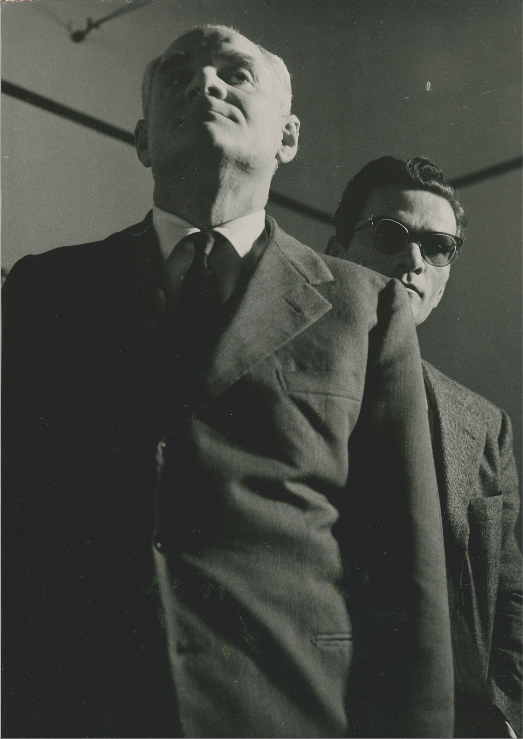 Aldo Durazzi (1925-1990), Moravia e Pasolini, 1962 - cm 30,5x24 Timbro Dufoto al retro -