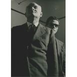 Aldo Durazzi (1925-1990), Moravia e Pasolini, 1962 - cm 30,5x24 Timbro Dufoto al retro -
