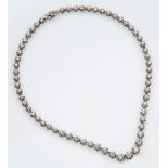 Brilliant-cut diamond necklace - montatura in oro bianco 750/1000 -