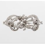 Diamond and platinum bracelet/brooch - montatura in platino. Mancanze -