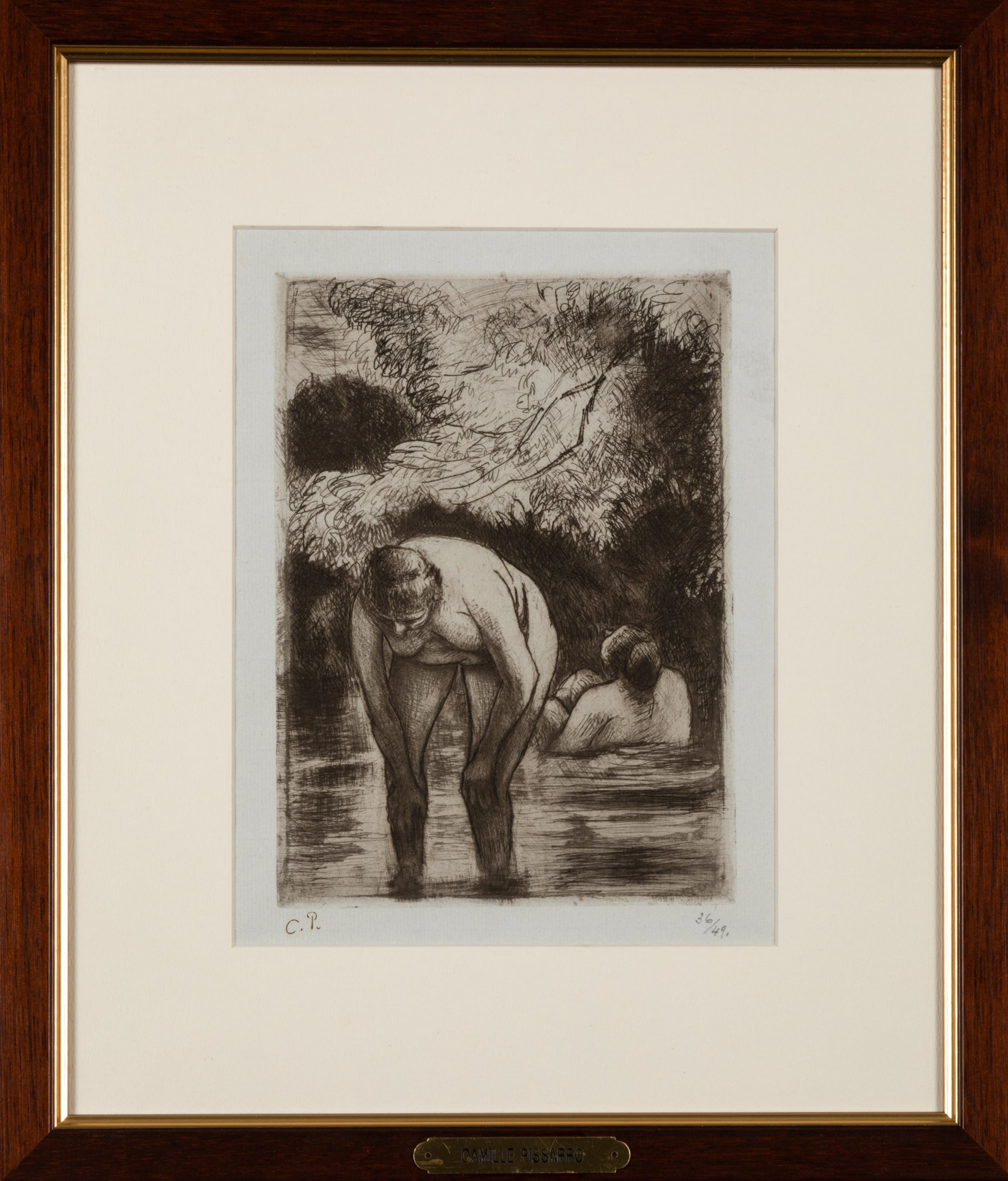 C. Pissarro, Les deux baigneuses, 1895 - Image 2 of 3