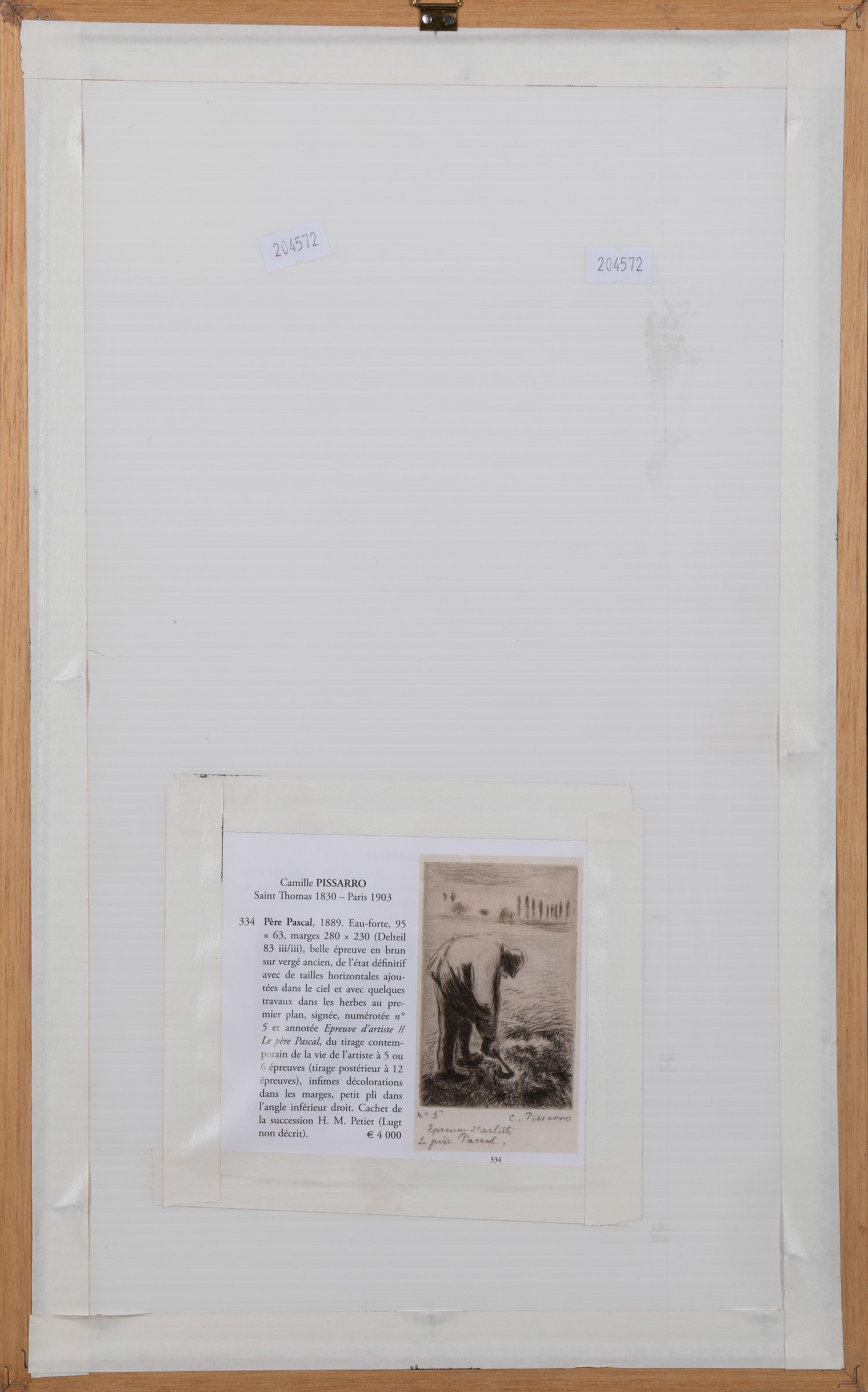 C. Pissarro, Pere Pascal, 1889 - Image 3 of 3