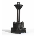 G. Torres & U. Rosa, Venice 1912ca - A candle holder in bronze, silver and [...]