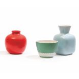 G. Gariboldi, Richard Ginori, San Cristoforo - A lot with two vases and one cachepot [...]
