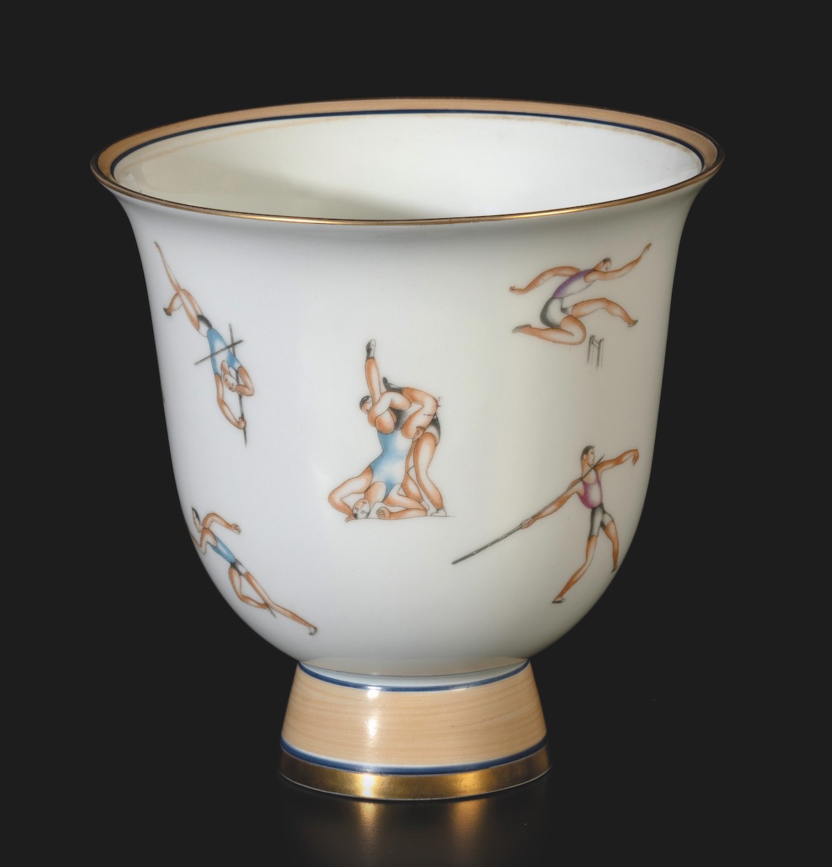 Gio Ponti, Richard Ginori, Sesto Fiorentino, 1930s - A porcelain cup. H 18.5cm, diam [...]
