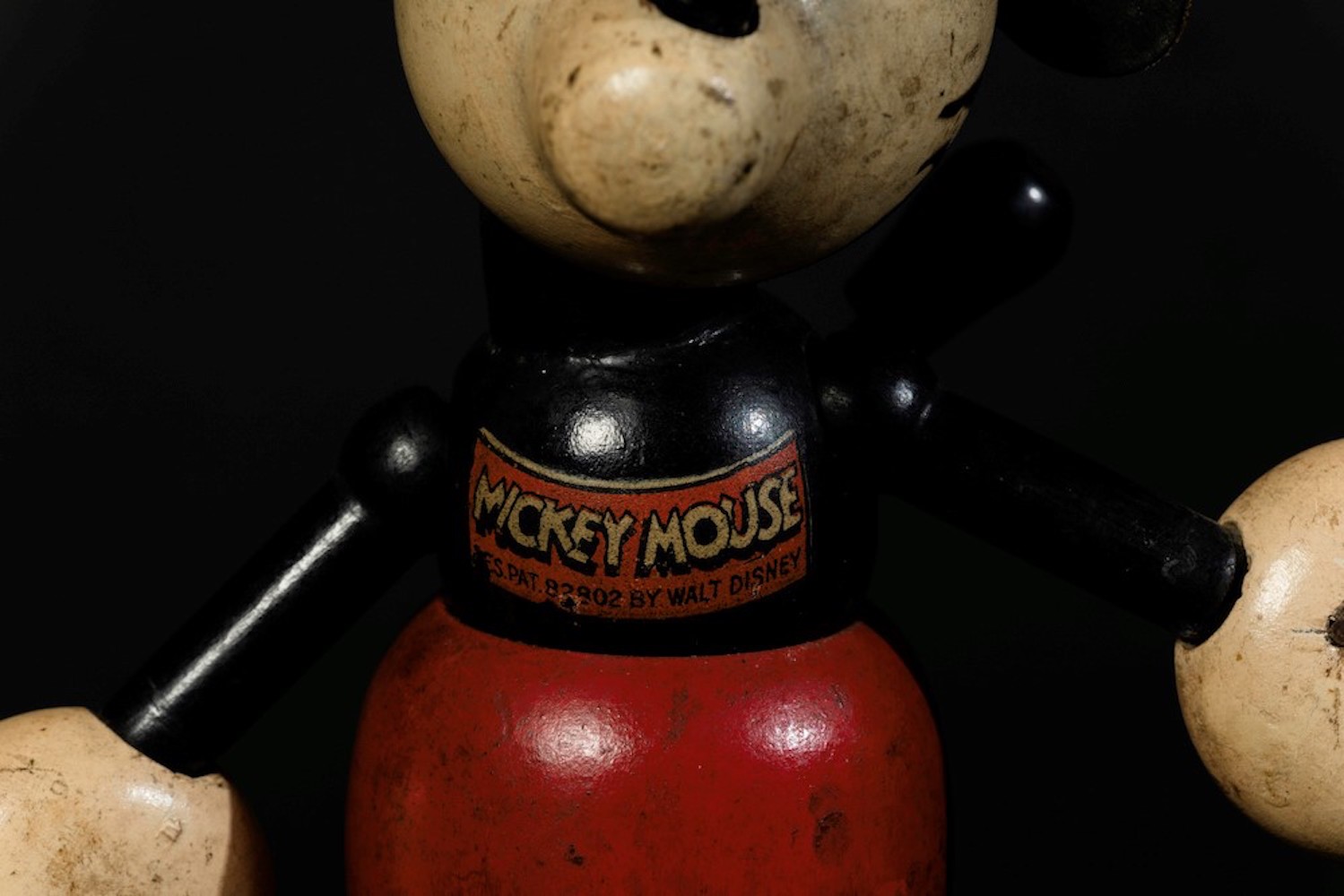 Sevi, Italy, 1930ca - A figure of Mickey Mouse in painted wood. H 18cm. - - Image 5 of 5