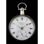 A late George III silver Consular cased pocket watch by Samuel Moginie Pimlico, London, No. 4565,