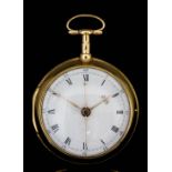 A George III gilt metal pair cased verge pocket watch by Archibald Collier of London, No. 286, the