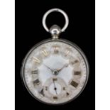 A George IV silver cased verge pocket watch by George Yonge & Son, Strand, London, No. 8466, the