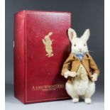 A limited edition John Wright mohair plush "White Rabbit", after Alice's Adventures in Wonderland,