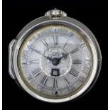 An early 18th Century silver pair cased verge pocket watch by Andrew Dunlop of London, No. 782,