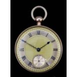 A George III 18ct gold cased pocket watch by Horne & Ash, 64 St James's Street, London, No. 1070,