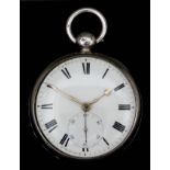 An unusual George III silver Consular cased pocket watch by Thomas Pratt of Canterbury, No. 1, the