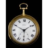 George III silver gilt pair cased verge pocket watch by Leroux, Charing Cross, London, No. 3165, the