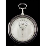 A George III silver pair cased "Doctor's" verge pocket watch by James Jones of London, No. 14863,