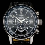 A gentleman's quartz "Gaz 14" wristwatch by Vostok, the black dial with silver Arabic numerals,