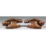 A pair of 20th Century Bakelite internal telephones, attributed to Chad Valley, 8.5ins x 4ins high