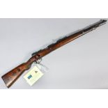 A deactivated 7.92mm German K98 military rifle by Mauser, Serial No. 1137, the 24.5ins blued steel