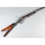 A good 8 bore single barrel hammer shotgun by William Powell & Sons, Serial No. 474, the 34ins