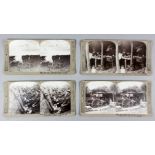 A collection of World War I black and white stereoscopic cards - "The Great War", published by